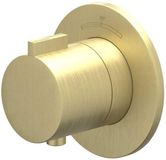 IVY Pact Afbouwdeel Inbouwthermostaat Symmetry met Rond Rozet - Geborsteld Mat Goud PVD