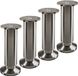 Sotech 4 pieds de meuble TERRA hauteur 150 mm aspect inox brossé