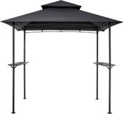 VEVOR BBQ Gazebo, Donkergrijs, Vrijstaand, Stoffen dak, Metaal, 2430x1500x500 mm