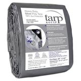 Kotap 20ft x 40ft Heavy-Duty 14 bij 14 Cross Weave UV Blokkerende 10 mil Silver Poly Tarp