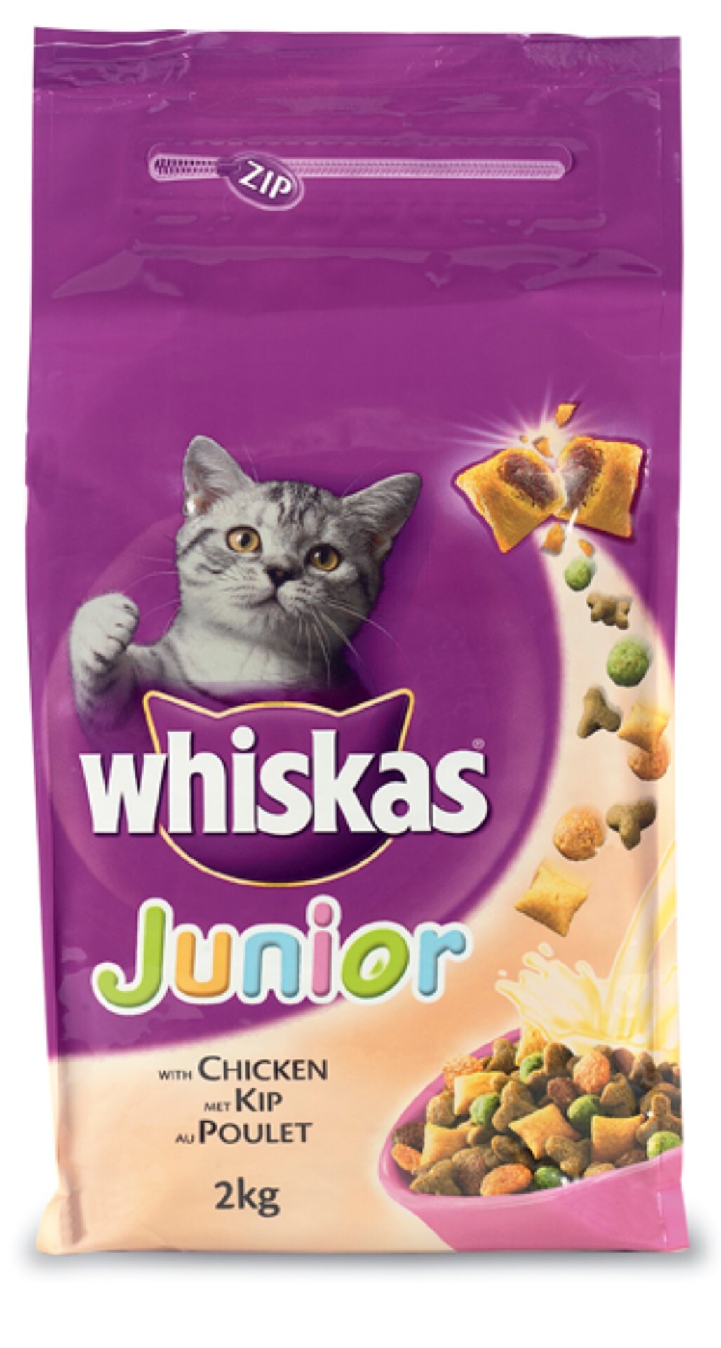 Whiskas Brokjes Junior Kip - Kattenvoer - 1.9 kg