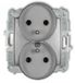 Legrand Prise double miniature avec/sans finition argentée, modèle 7MGPR-2z
