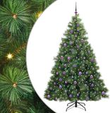 vidaXL Kunstkerstboom met 300 LED, Standaard, Groen, 210 cm, PE en PVC