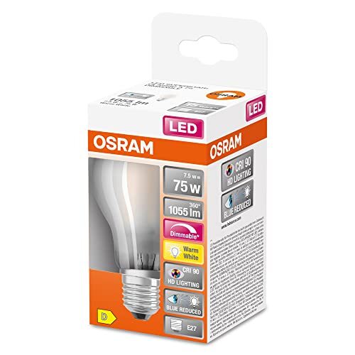 OSRAM Lamps OSRAM Superstar dimbare LED lamp met bijzonder hoge kleurweergave (CRI90), E27-basis matglas ,Warm wit (2700K), 1055 Lumen, substituut voor 75W-verlichtingsmiddel dimbaar, 1-Pak