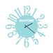 Homemania Wandklok Loop - Wanddecoratie, rond - voor woonkamer, keuken, kantoor - blauw, wit, van metaal, 40 x 0,15 x 40 cm