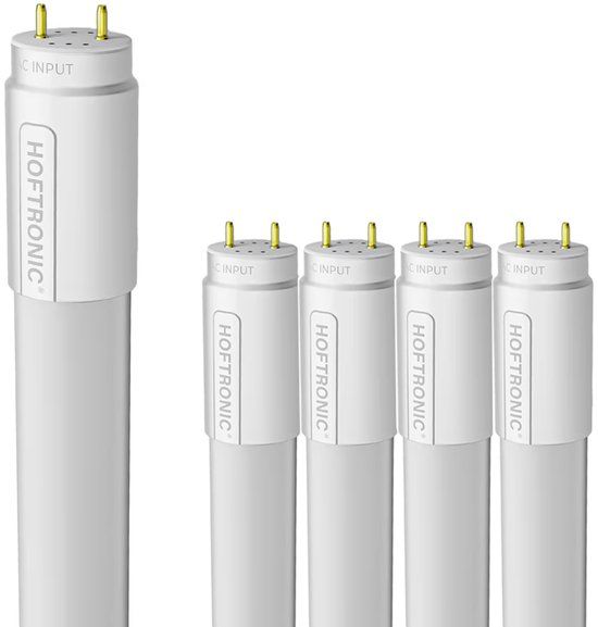 HOFTRONIC Set van 5 LED TL Buizen 120cm - T8 G13 fitting - 12,5 Watt 2000 lumen (160lm/W) - 4000K neutraal wit - Flikkervrij