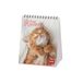 Legami Tafelkalender 2025, 12 x 14,5 cm, 12 maanden en jaarplanner 2026, 6 talen, sterrenbeelden en internationale feestdagen, kittens