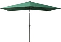 vidaXL Parasol met LED's en stalen paal 2x3 m bordeauxrood