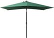 vidaXL Parasol met LED's en stalen paal 2x3 m bordeauxrood