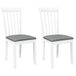 vidaXL Eetkamerstoelen 2 stuks massief hout rubber wit