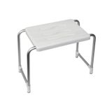 MSV Bathtub seat - White Polypropylene Seat - Aluminium Legs - 120 kg Max Load