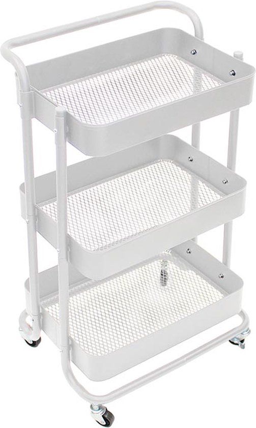 Perel Keukentrolley - 3 Laden - Wit