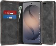 Techsuit Hoesje geschikt voor Samsung Galaxy S26 - Confy Book Wallet Case - Zwart