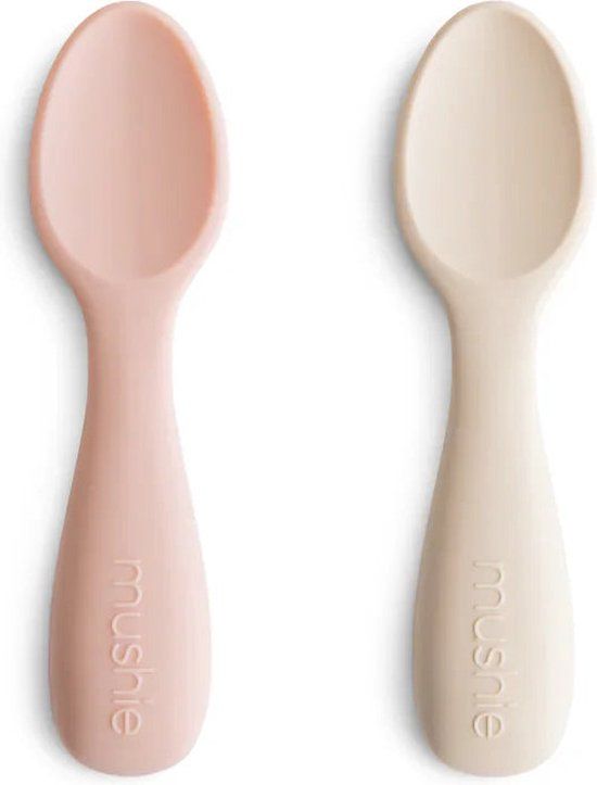 Mushie Starter Set Baby Lepels (set van 2) Blush