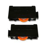 MICEL - 91900 kogellagers voor schuiframen Triana, in hoogte verstelbaar, pak van 2, nylon, zwarte afwerking, 54,5 x 15 x 23 mm