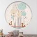 Stickers Trompe L'Oeil Arche Ronde Enfants - Animaux - Diamètre 130 Cm