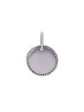 Lucardi Dames Stainless steel bedel munt bewerkt - Hanger - Staal - Zilverkleurig