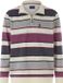 Babista heren Sweatshirt - Lange mouw - Polokraag - Borstzak - Ritssluiting - Gestreept - Lichtpaars - Maat 60/62