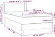 vidaXL Boxspring met matras stof donkergrijs 100x200 cm