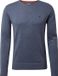 Tom Tailor Heren Trui Ronde Hals Katoen Vintage Indigo Blauw S