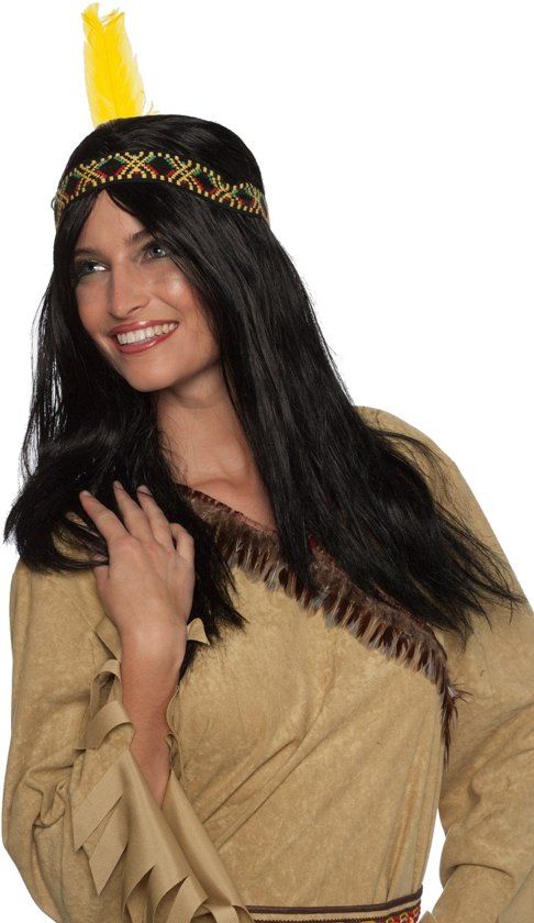 Feestbeest.nl Indianen Apache pruik
