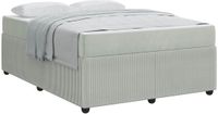 vidaXL Bedframe Lichtgrijs Stof 160 x 200 cm