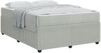 vidaXL Cadre de lit Tissu Gris clair 160 x 200 cm