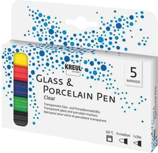 C.Kreul Glass & Porselein Pen Set - 5 Colors