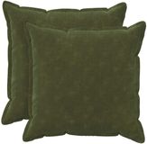 vidaXL Kussensloop - 2 stuks - HOUTEN - Groen - 80 x 80 cm - Microfiber Fleece