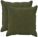 vidaXL Kussensloop - 2 stuks - HOUTEN - Groen - 80 x 80 cm - Microfiber Fleece