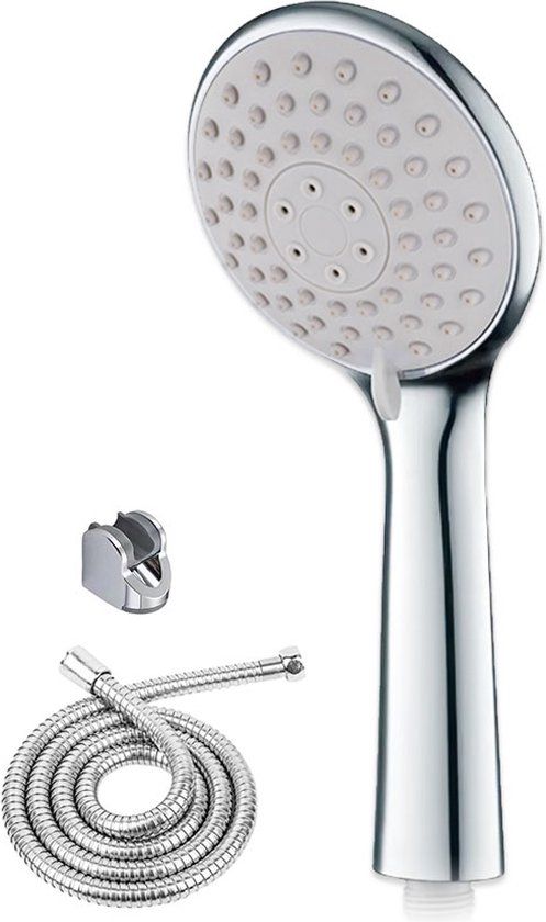 Fuegobird Douchekop - Handdouche - Zilver - Waterbesparend - 3 functies - met slang en houder