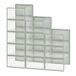 JOYFURNOS Lot de 12 Boîtes de Rangement Empilables pour Baskets, Organiseurs de Chaussures en Plastique Transparent pour Armoire, Vert et Transparent