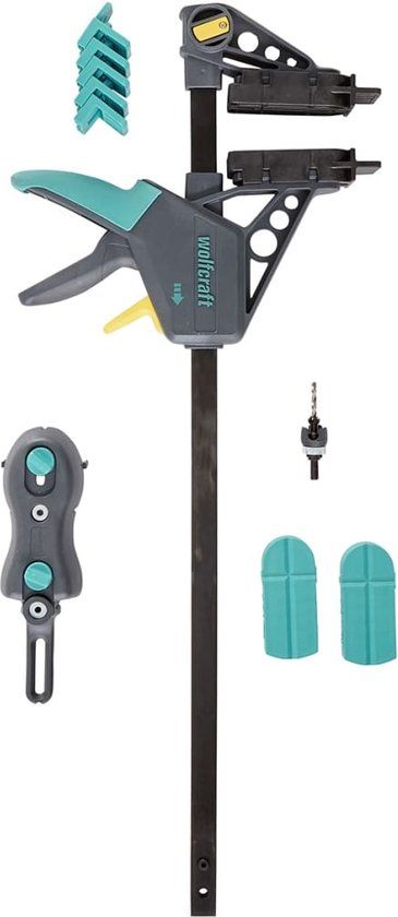 Wolfcraft Terrasbouw Set - Vlonderbevestiging - 11-delig - Zwart