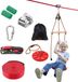 Vevor Zipline-set voor Kinderen en Volwassenen, 20 m Zipline-sets tot 330 lbs, Zip-lijnen in de Achtertuin, Speeltuinentertainment met Zipline, Nylon Veiligheidsharnas en Accessoireset