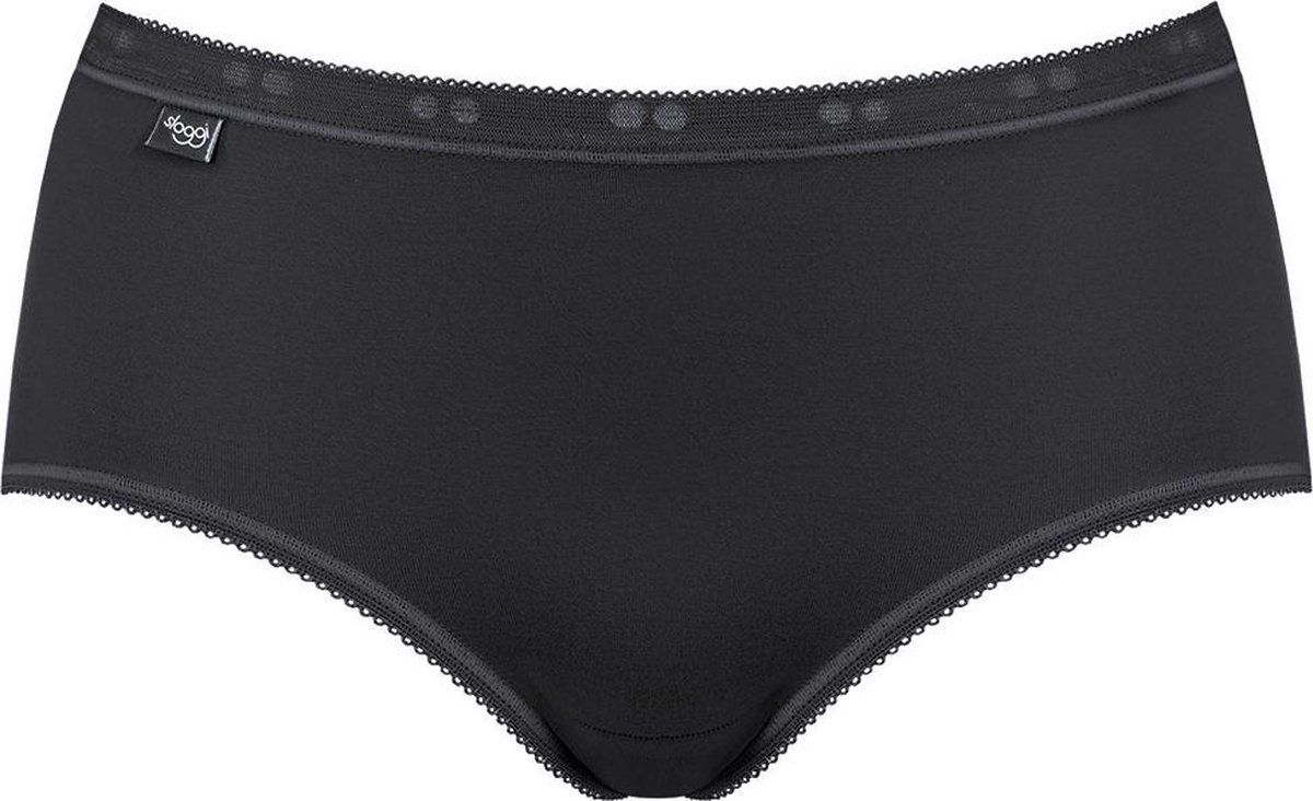 sloggi Basic+ Dames Midi slip - Zwart - Maat 46