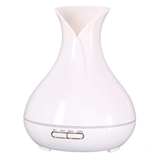 SIXTOL Vulcan Aroma Diffuser witte glans 350 ml | Ultrasone luchtbevochtiger | Voor luchtbevochtiging en geur van thuis, slaapkamer, kantoor | Aromatherapie | Voor etherische oliën