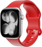 Selected by GSMpunt.nl SBG Siliconen Bandje Geschikt voor Apple Watch 1/2/3/4/5/6/7/8/9/10/11/SE/Ultra - 49/46/45/44/42MM - Horlogebandje Rood