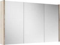 Saniclass Prime Armoire à miroir - 100x63x16cm - panneaux latéraux inclus - chêne clair