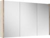 Saniclass Prime Armoire à miroir - 100x63x16cm - panneaux latéraux inclus - chêne clair