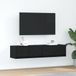 Meuble TV 60x31x25,5 cm aggloméré chêne noir