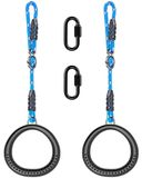 Anneaux de gymnastique, réglables, set de 2, cordes de 1,1 mètre, anneaux de trapèze de fitness