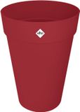 Elho Loft Urban Rond Hoog 35 - Bloempot voor Buiten - Ø 33.5 x H 45.3 cm - Theater rood