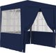 vidaXL Partytent met zijwanden professioneel 90 g/m² 2,5x2,5 m blauw