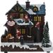 Merkloos / Sans marque Koopman International Kerstdorp huis - met beweging, led verlichting en muziek - 25 cm - poliresin
