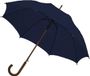 L-Shop-Team Nederland B.V. Grand paraplu avec manche en bois - 103 cm - Bleu