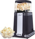 Gadgy Popcorn Machine Retro - Zwart - Hete Lucht Popcorn Maker - 900W - 3 minuten - Antiaanbaklaag