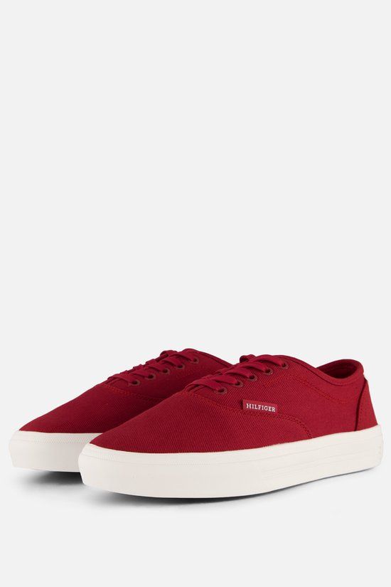 Tommy Hilfiger Vulc Cup CVS Sneakers rood Textiel - Maat 41