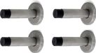 Dulimex Deurstopper/deurbuffer - 4x - 50 x 86mm - RVS - wandmodel