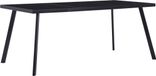 Maison Exclusive - Table à manger noire 160 x 80 x 75 cm, verre trempé