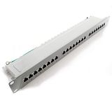 1aTTack.de 367464 Patchpaneel CAT6 24 poorten wit verdeelpaneel LSA+ aansluittechnologie netwerkdistributie - RJ45 - TIA 568 A/B - wit